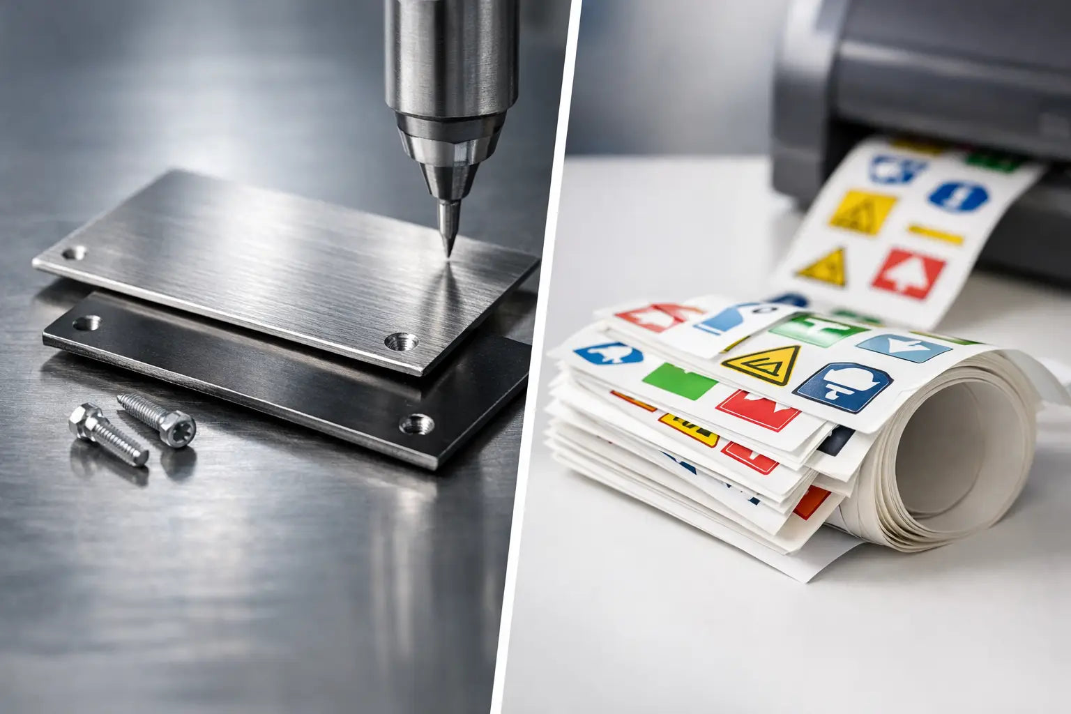 Engraved Plates vs Printed Labels