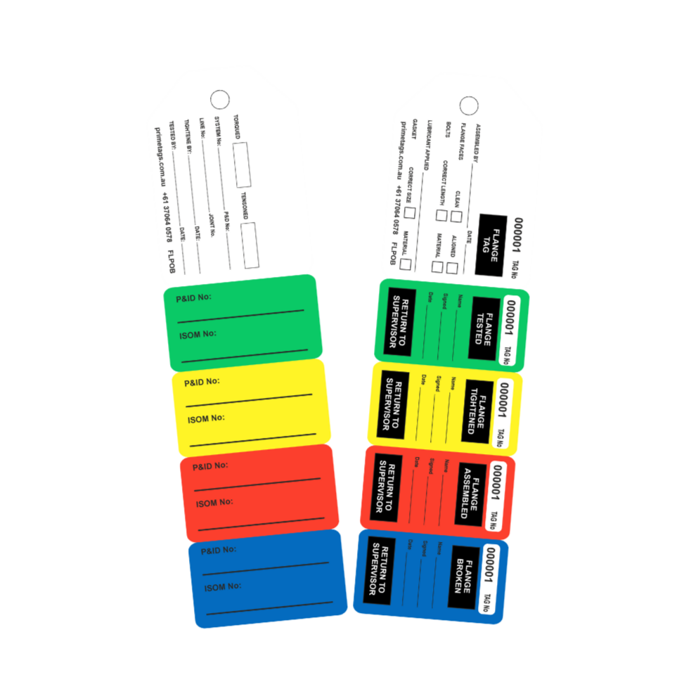 5 Stage Flange Tags (Pack of 100)