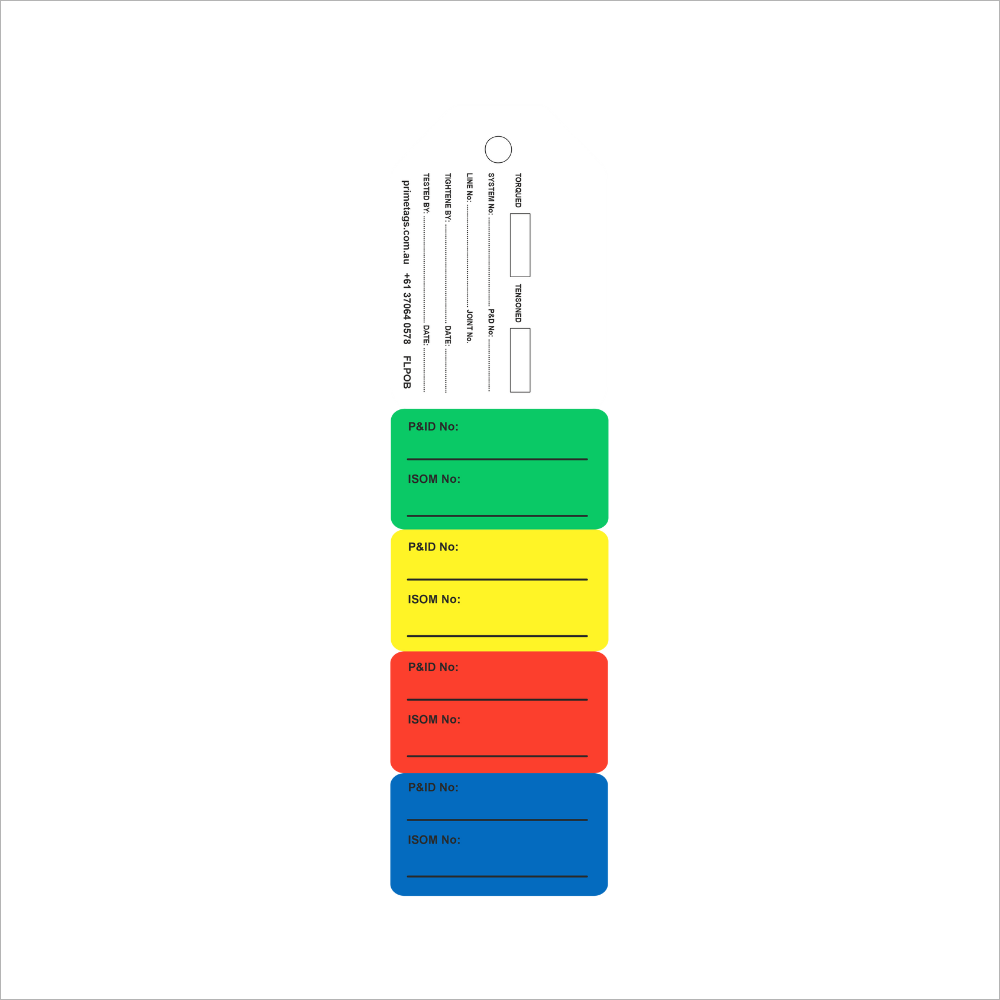 5 Stage Flange Tags (Pack of 100)