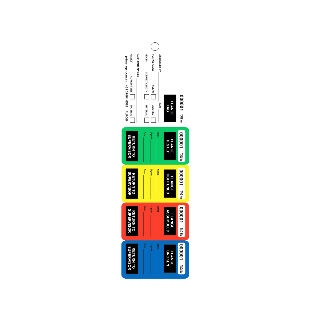 5 Stage Flange Tags (Pack of 100)