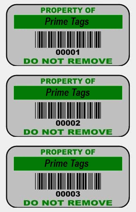 Asset Barcode Labels