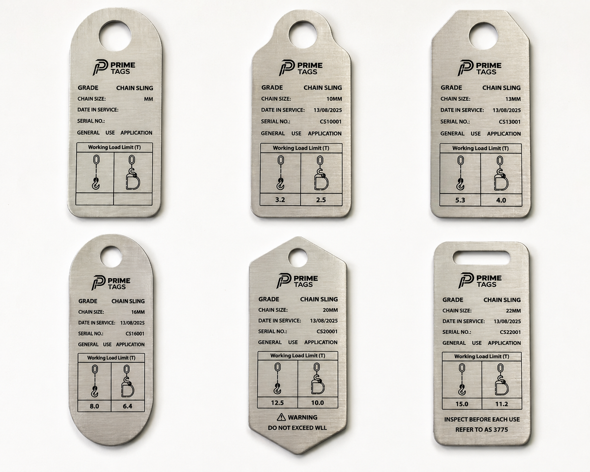 Chain Sling Aluminium Tag