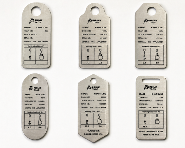 Chain Sling Aluminium Identification Tag | Prime Tags