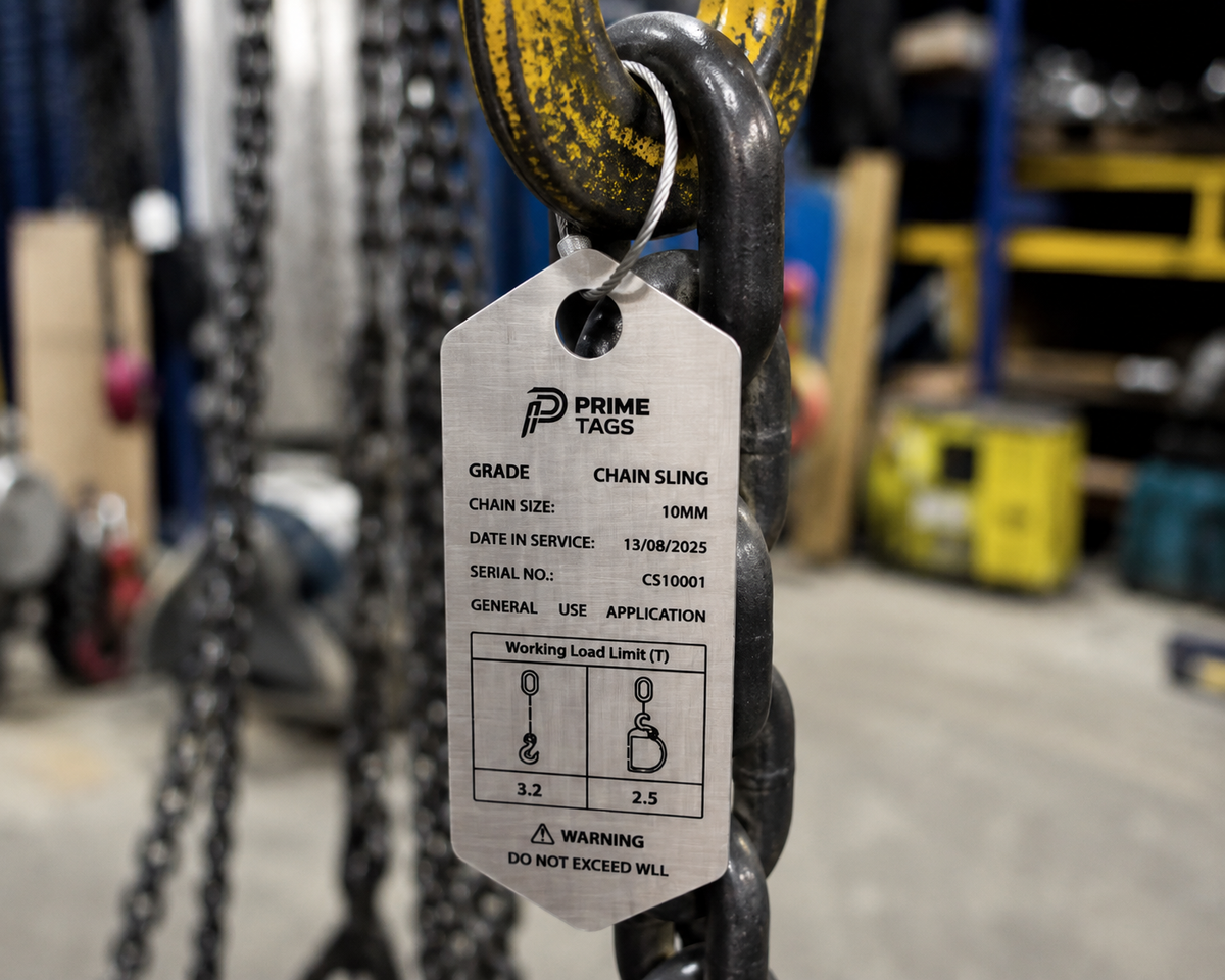 Chain Sling Aluminium Tag