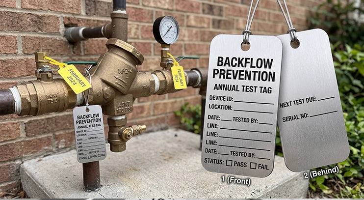 Custom Metal Backflow Prevention Tags