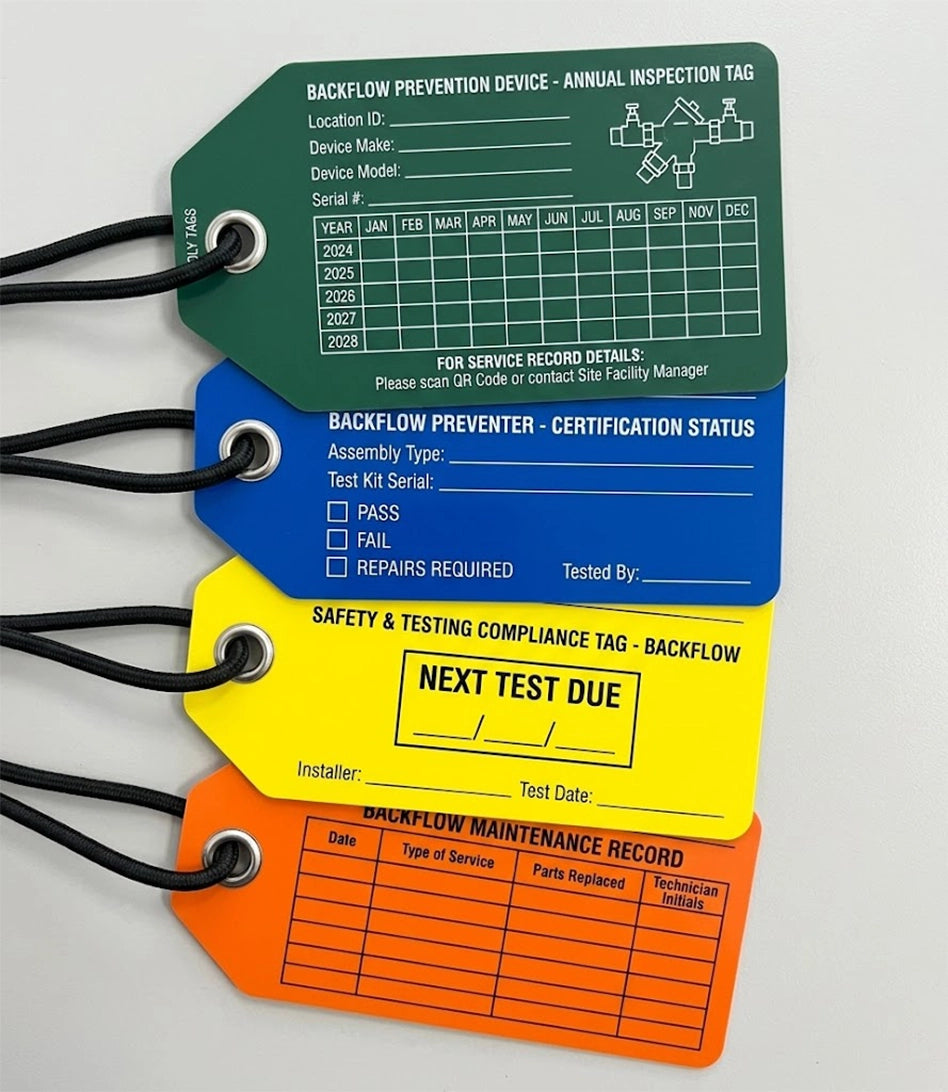Poly Backflow Prevention Tag (Pack of 100)
