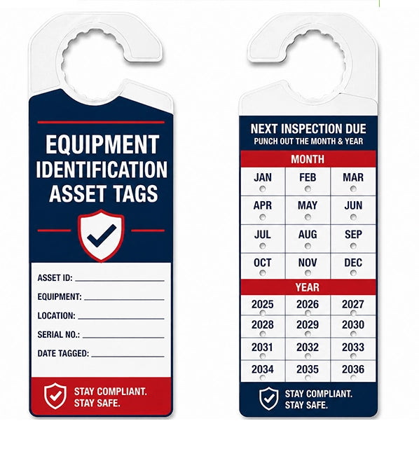 Equipment Identification Asset Tags - Grip Tag (Pack of 100)