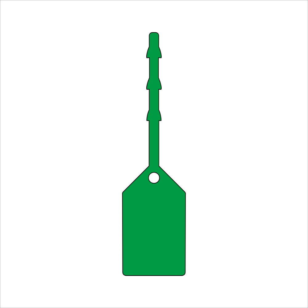Green Blank Self Locking Tags (Pack of 100)