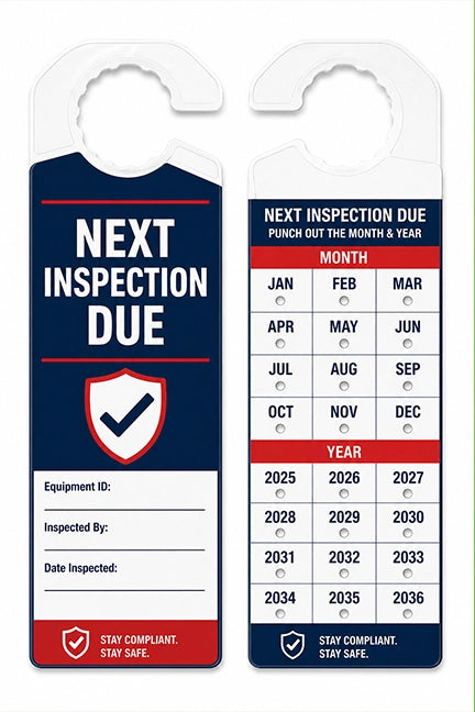 Fire Extinguisher Metal Maintenance Tag