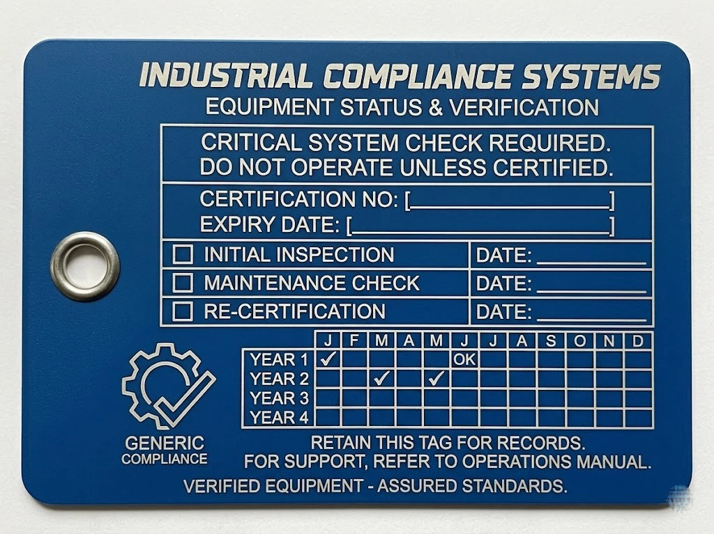 Backflow Annual Maintenance Poly Record Tag (Pack of 100)