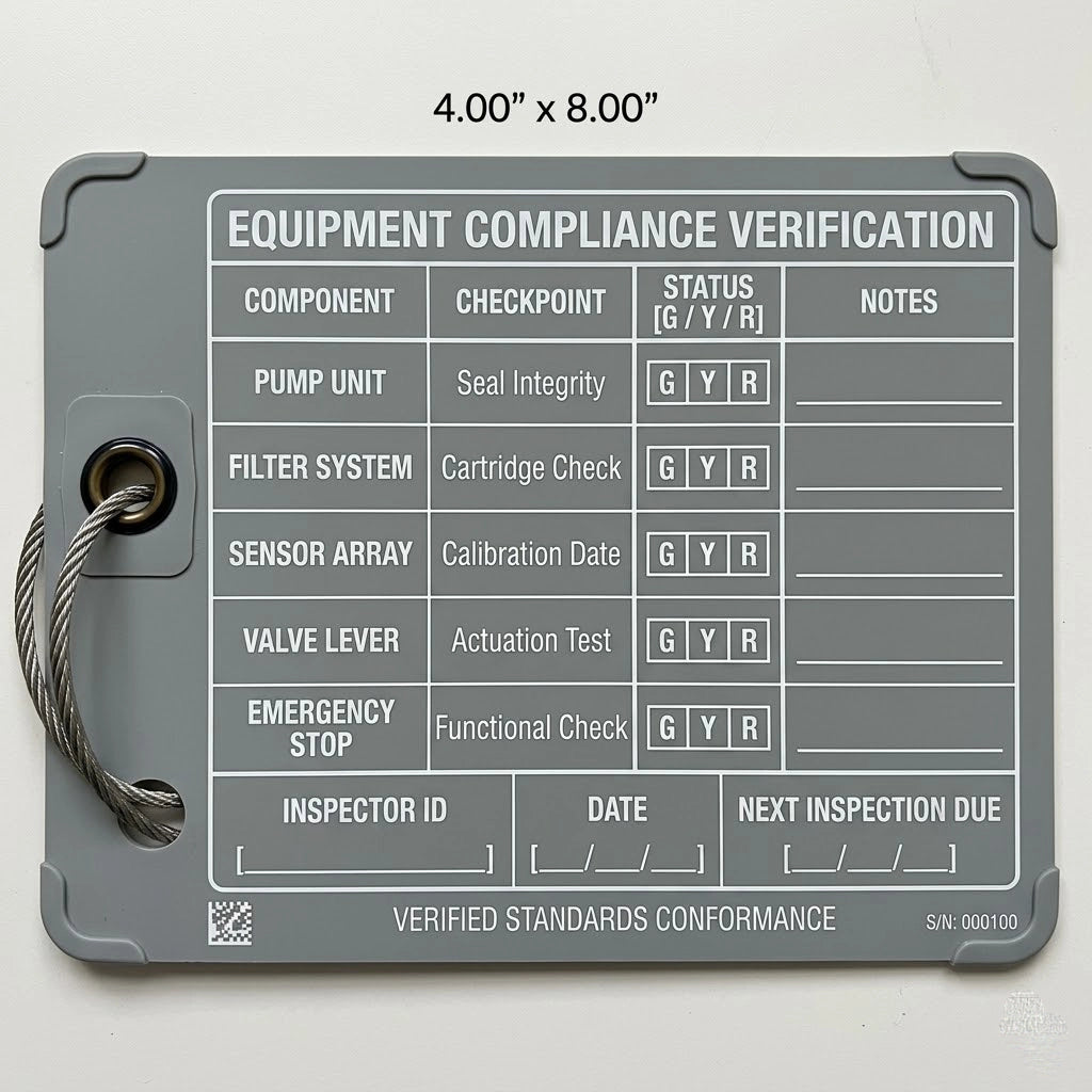 Backflow Annual Maintenance Poly Record Tag (Pack of 100)