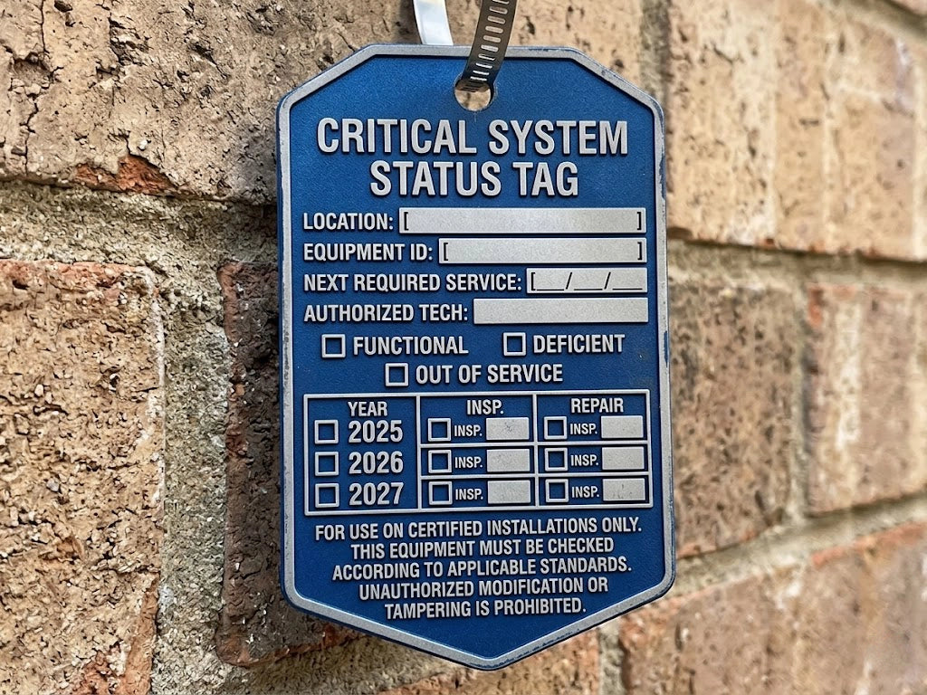Backflow Annual Maintenance Poly Record Tag (Pack of 100)
