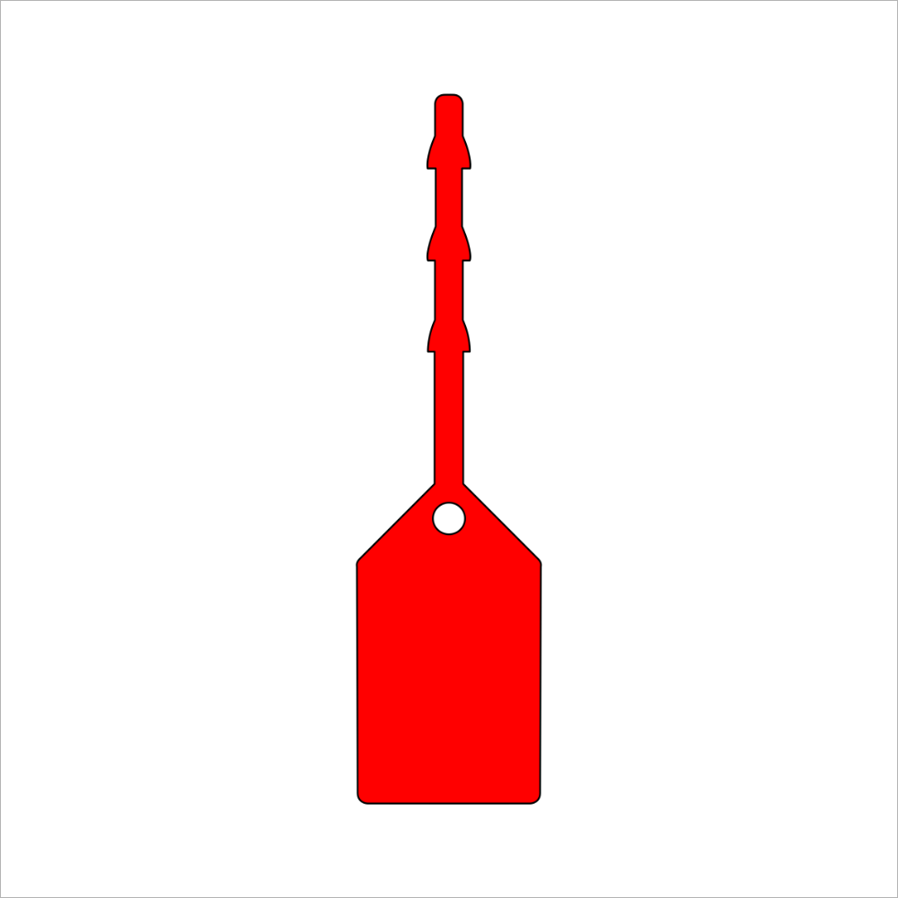 Red Blank Self Locking Tags (Pack of 100)