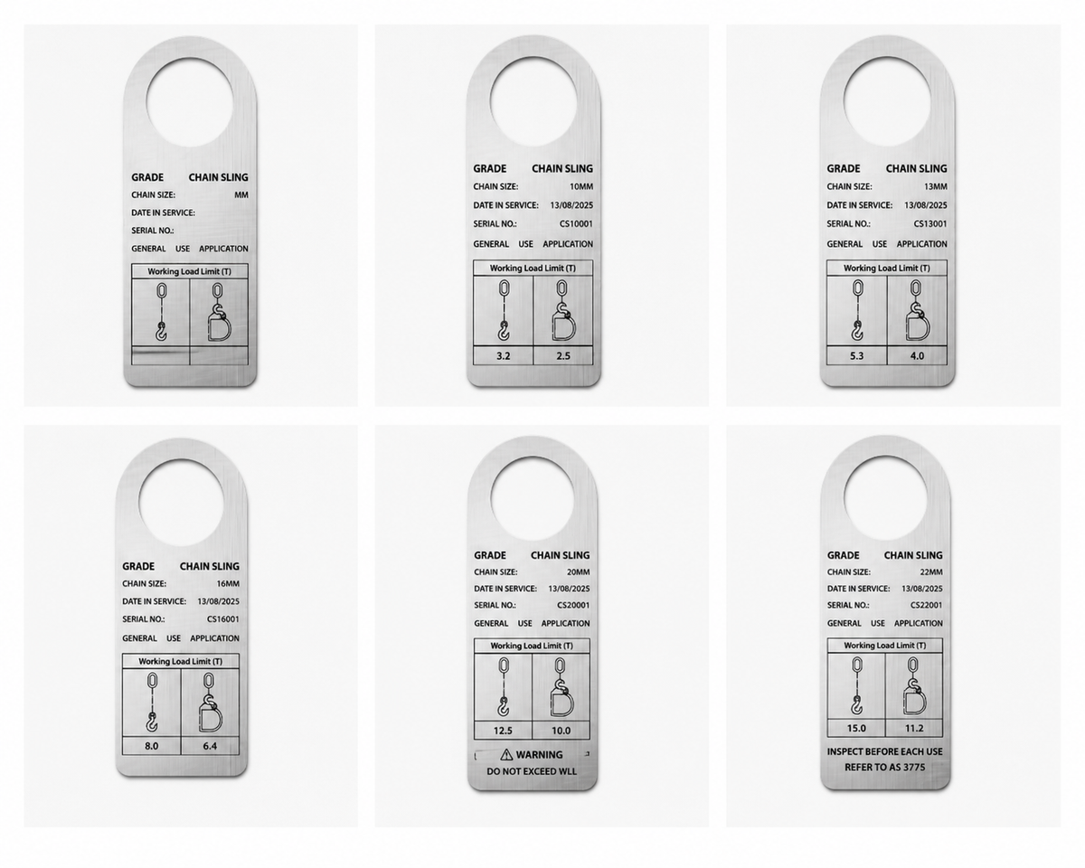 Chain Sling Aluminium Tag