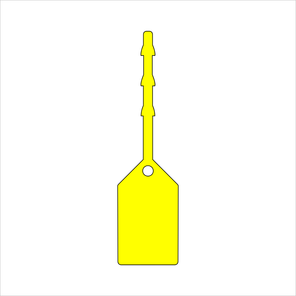 Yellow Blank Self Locking Tags (Pack of 100)