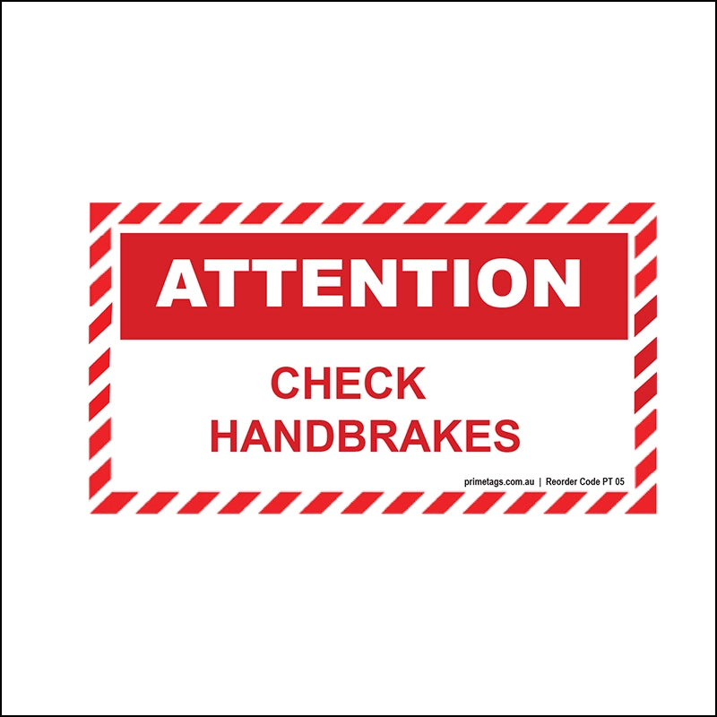 Attention: Check Handbrakes