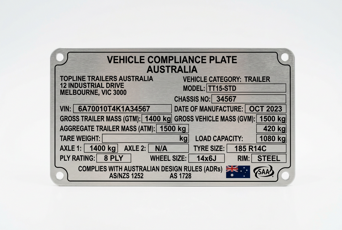 Trailer VIN Compliance Plates | Custom Aluminum Plates