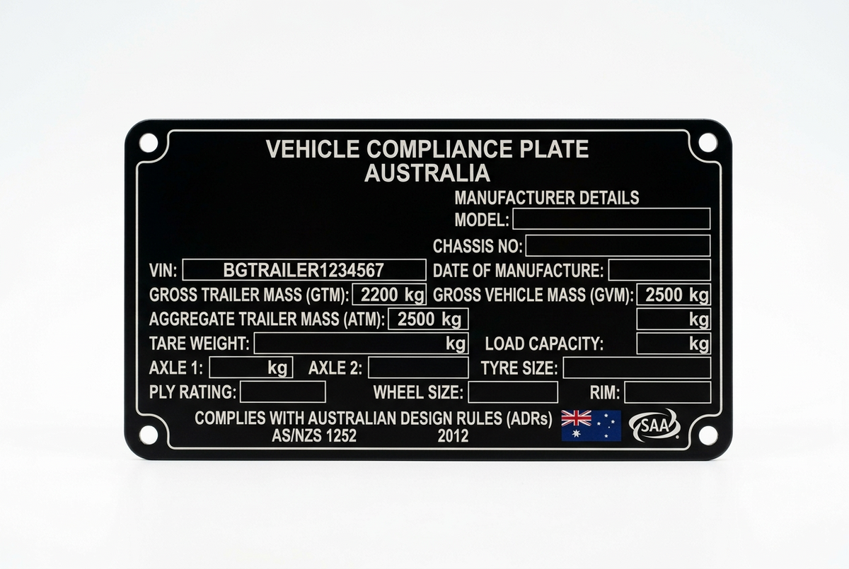 Trailer VIN Compliance Plates | Custom Aluminum Plates