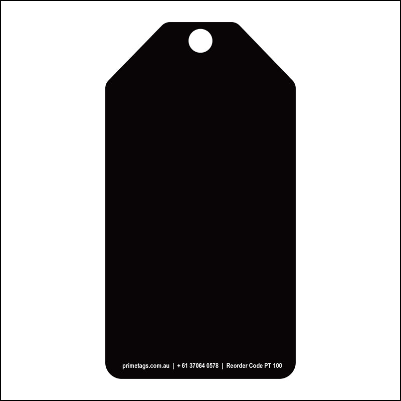 Black Plain Tag (Pack of 100)