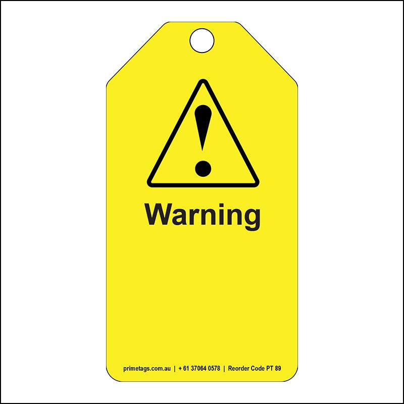 Blank Warning Tag (Pack of 100)