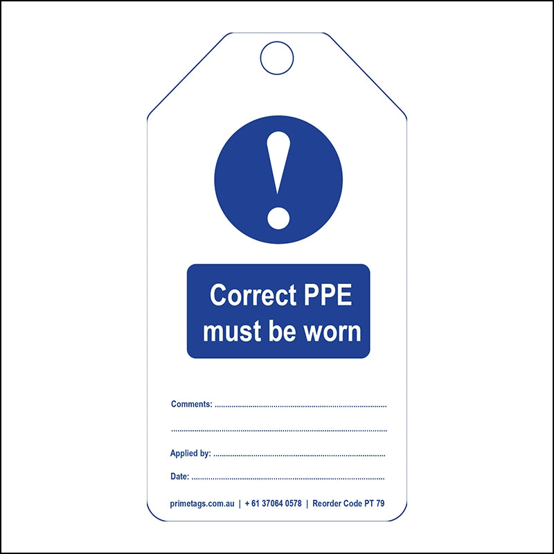 Correct PPE Must Be Worn (Pack of 100)