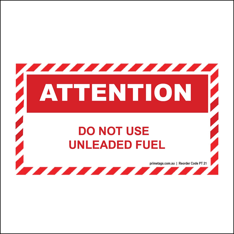 Do Not Use Unleaded Fuel