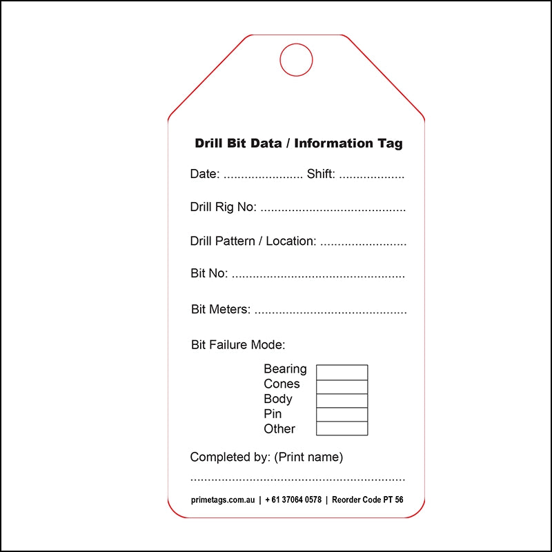 Drill Bit Data