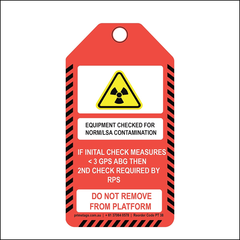 Equipment Checked for Asbestos / Soil Contamination