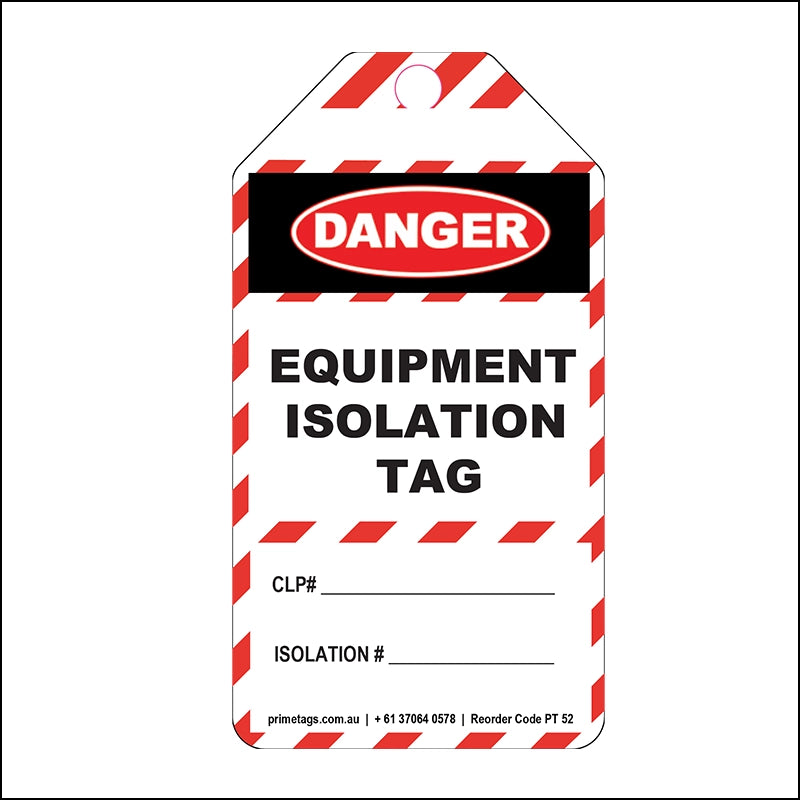 Equipment Isolation Tag