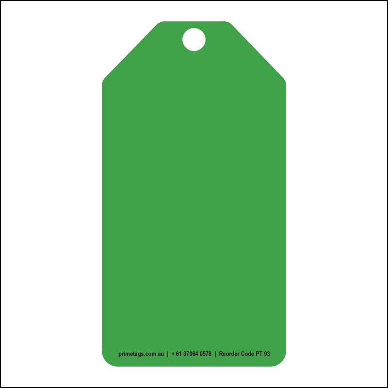 Green Plain Tag (Pack of 100)