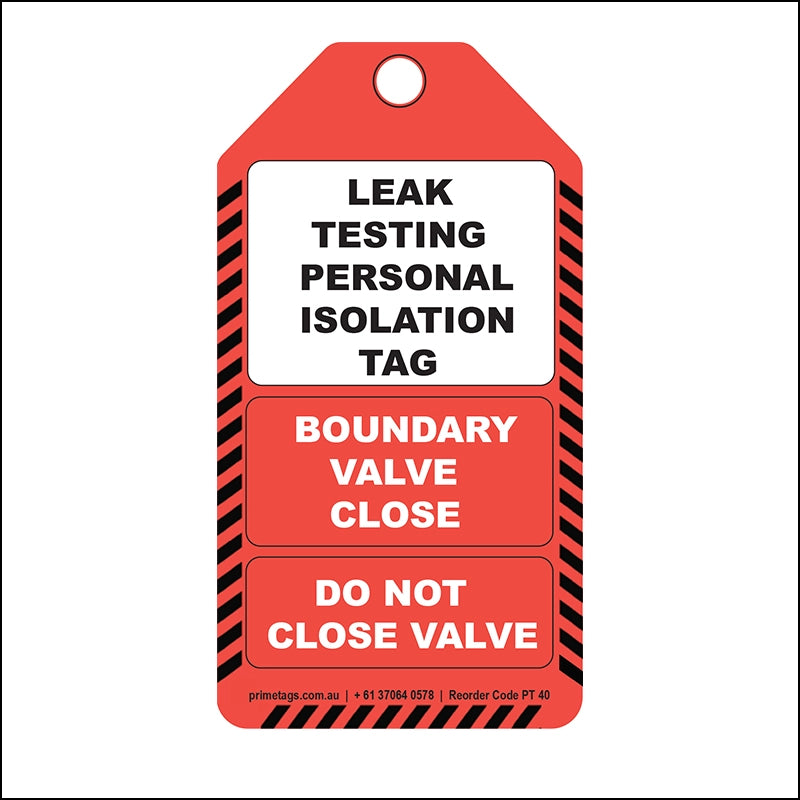 Leak Testing Personal Isolation Tag