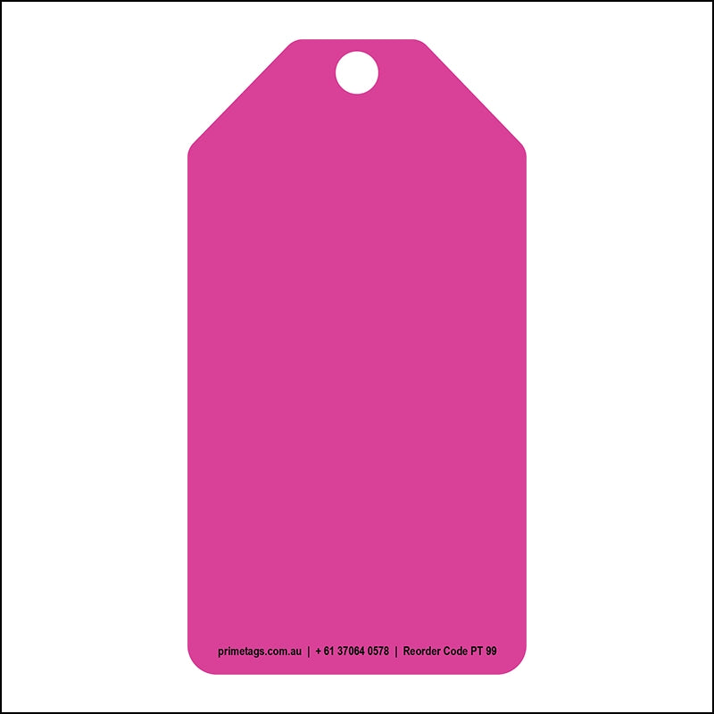 Pink Plain Tag (Pack of 100)