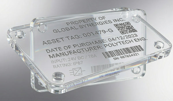 Polycarbonate Asset Plates - Prime Tags