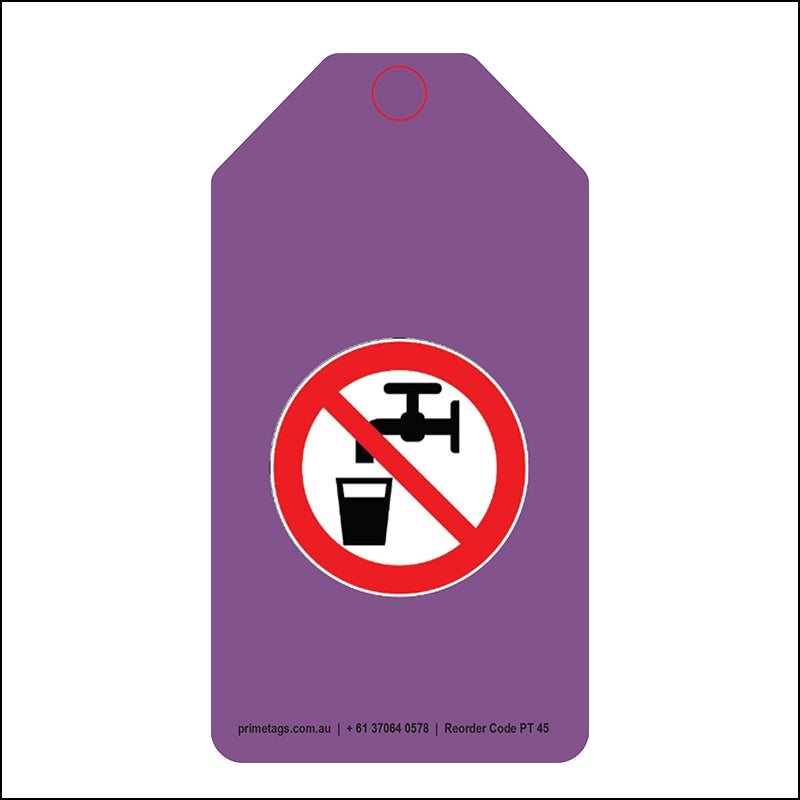 Purple Colour – Do Not Drink Water Sign