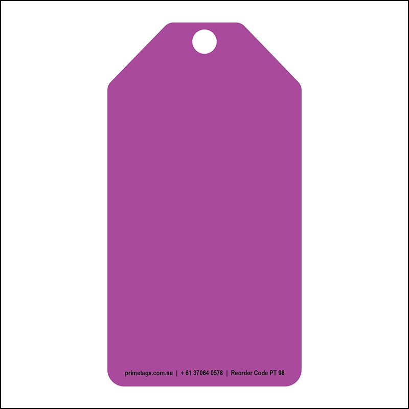 Purple Plain Tag (Pack of 100)