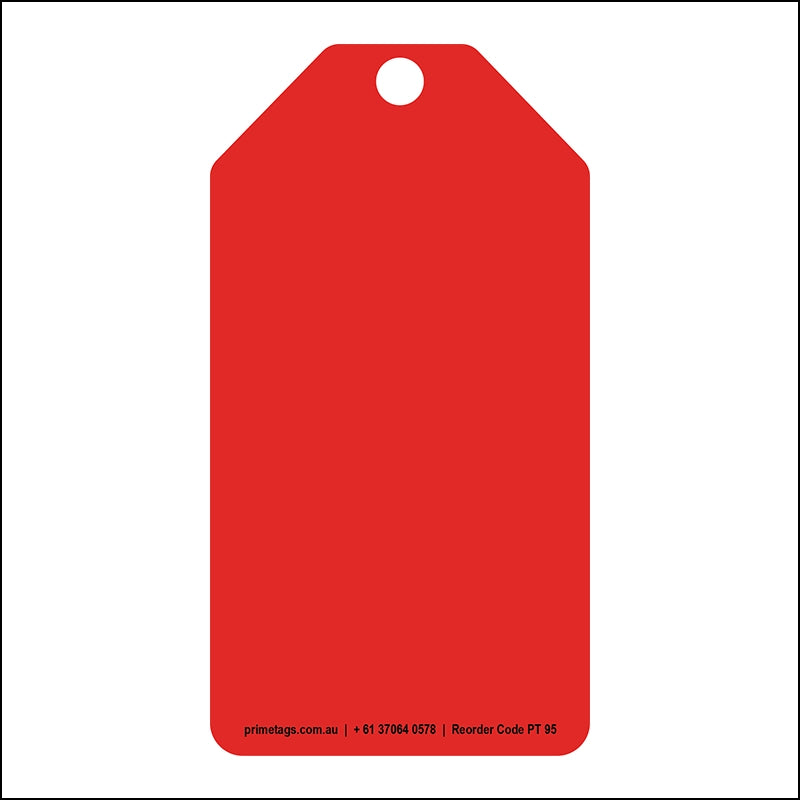 Red Plain Tag XL (Pack of 100)