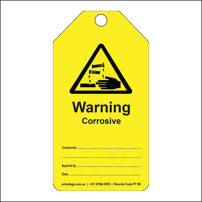 Warning – Corrosive (Pack of 100)