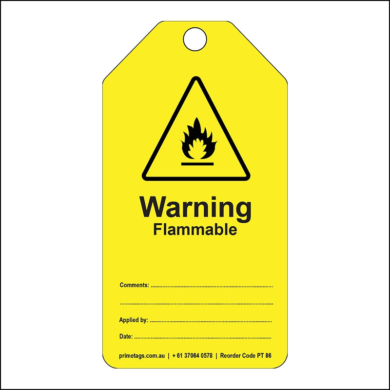 Warning – Flammable (Pack of 100)