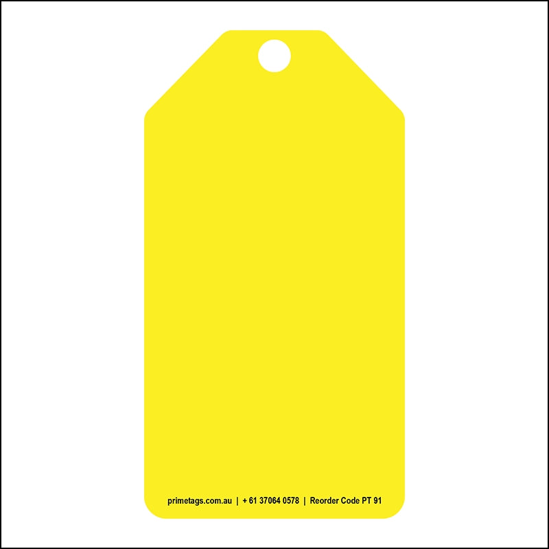 Yellow Plain Tag (Pack of 100)
